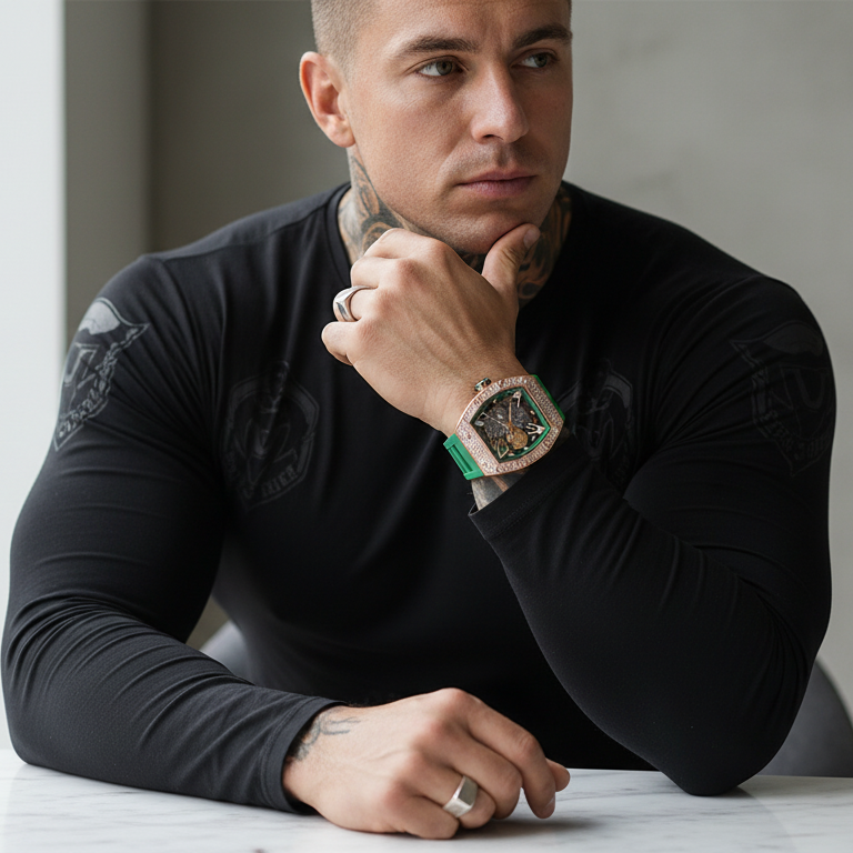 Valentino Crystal Rose Gold Emerald