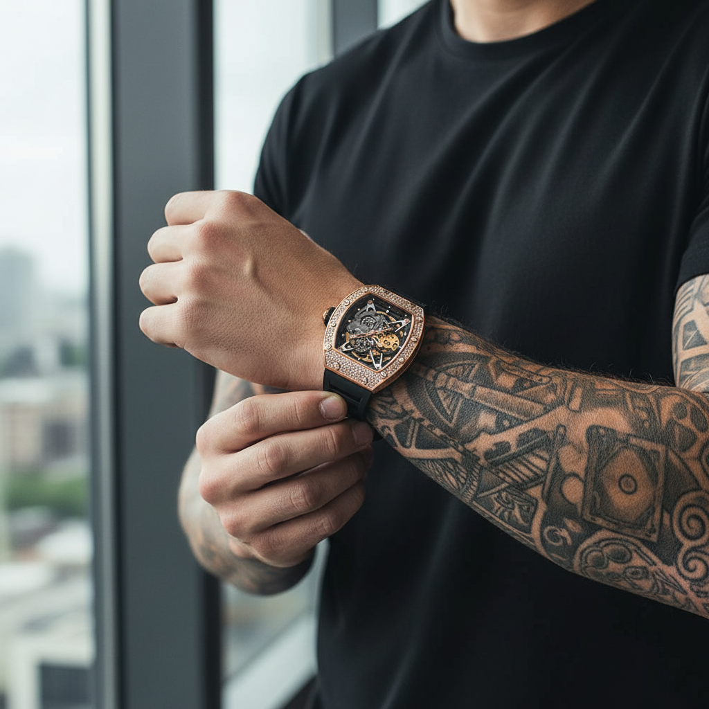 Valentino Crystal Rose Gold Obsidian