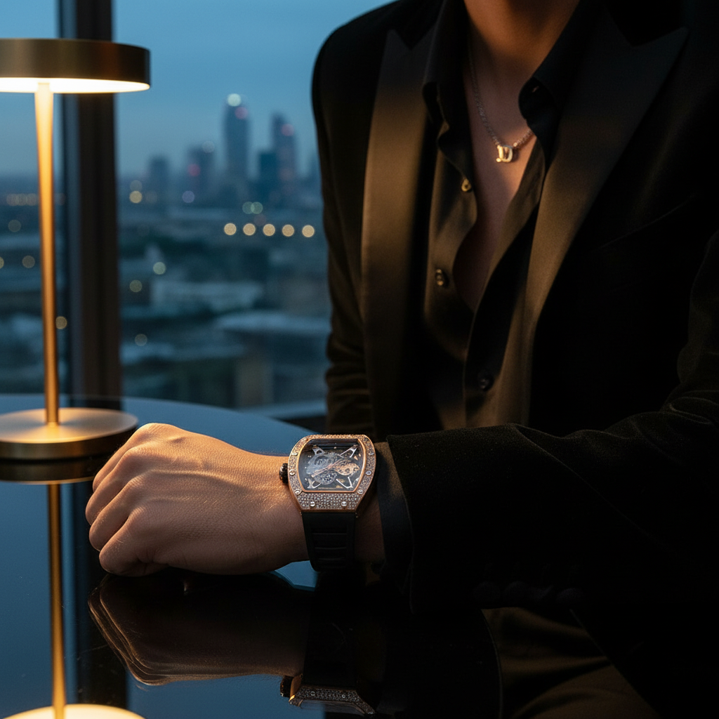 Valentino Crystal Rose Gold Obsidian