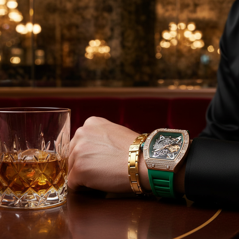 Valentino Crystal Rose Gold Emerald