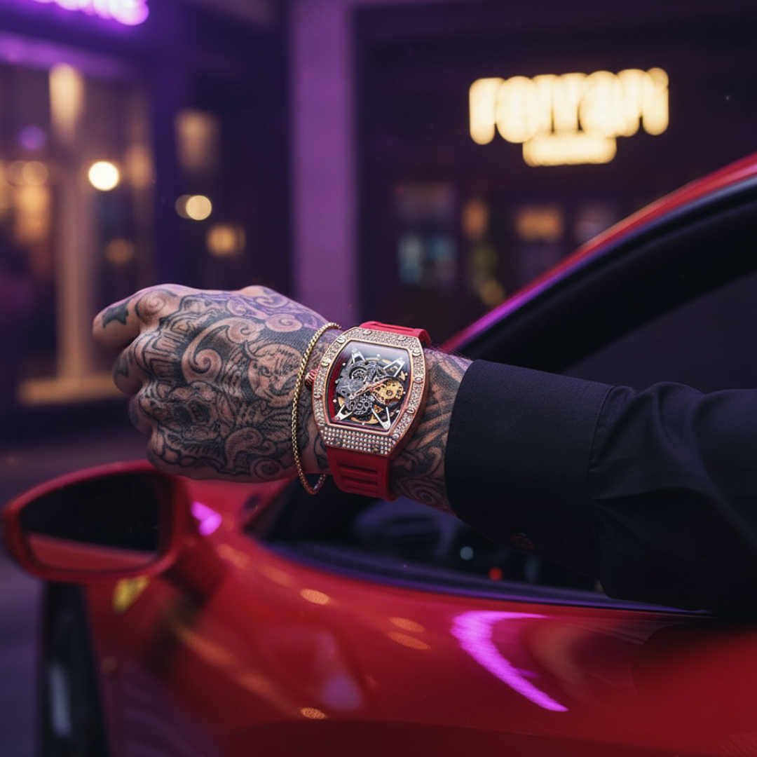 Valentino Crystal Rose Gold Scarlet